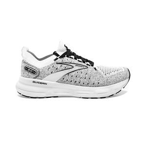 Brooks Glycerin StealthFit 20 Road Running Shoes - Mens, White/Grey/Black | IE-OAU286314